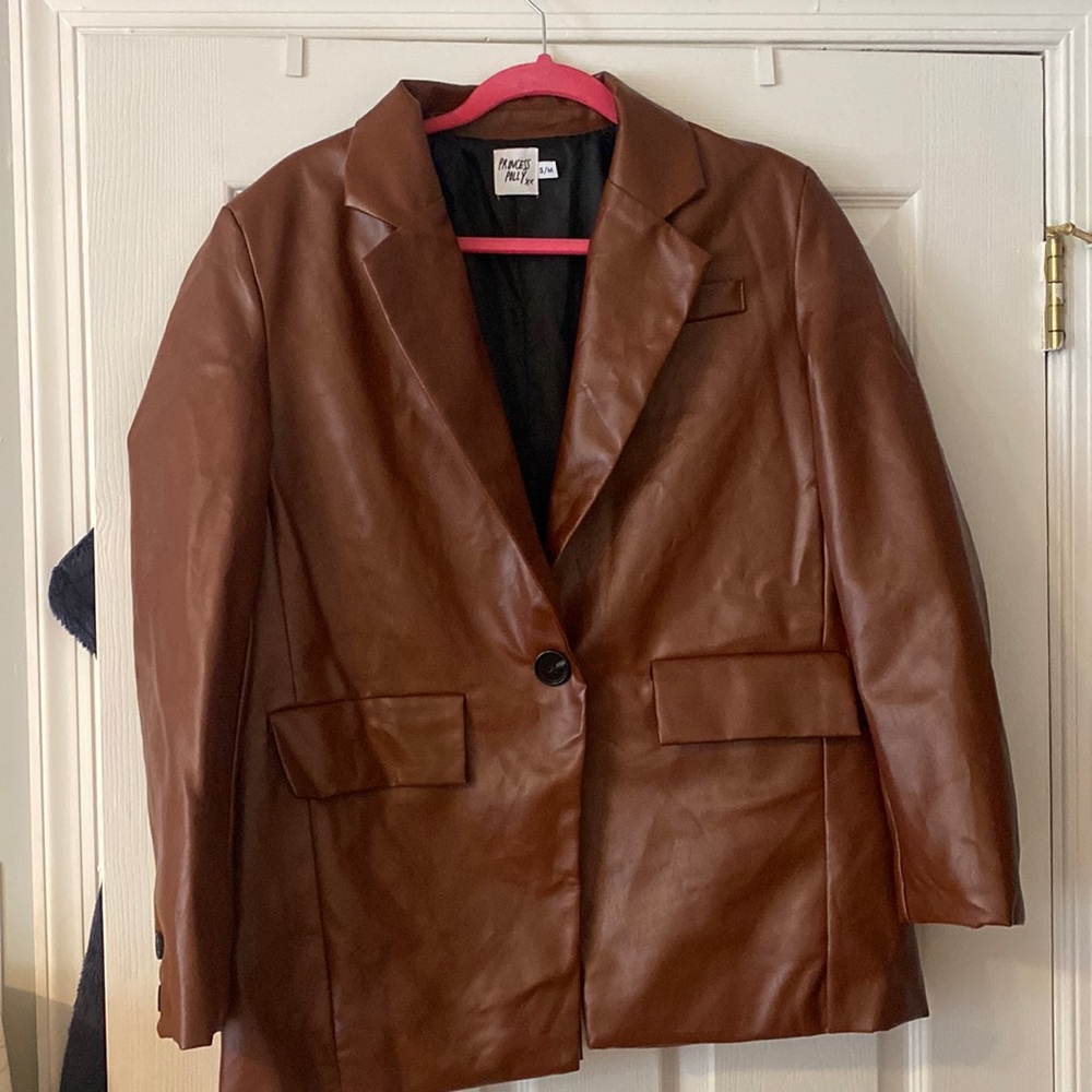 Women’s Princess Polly Brown Faux Leather jacket